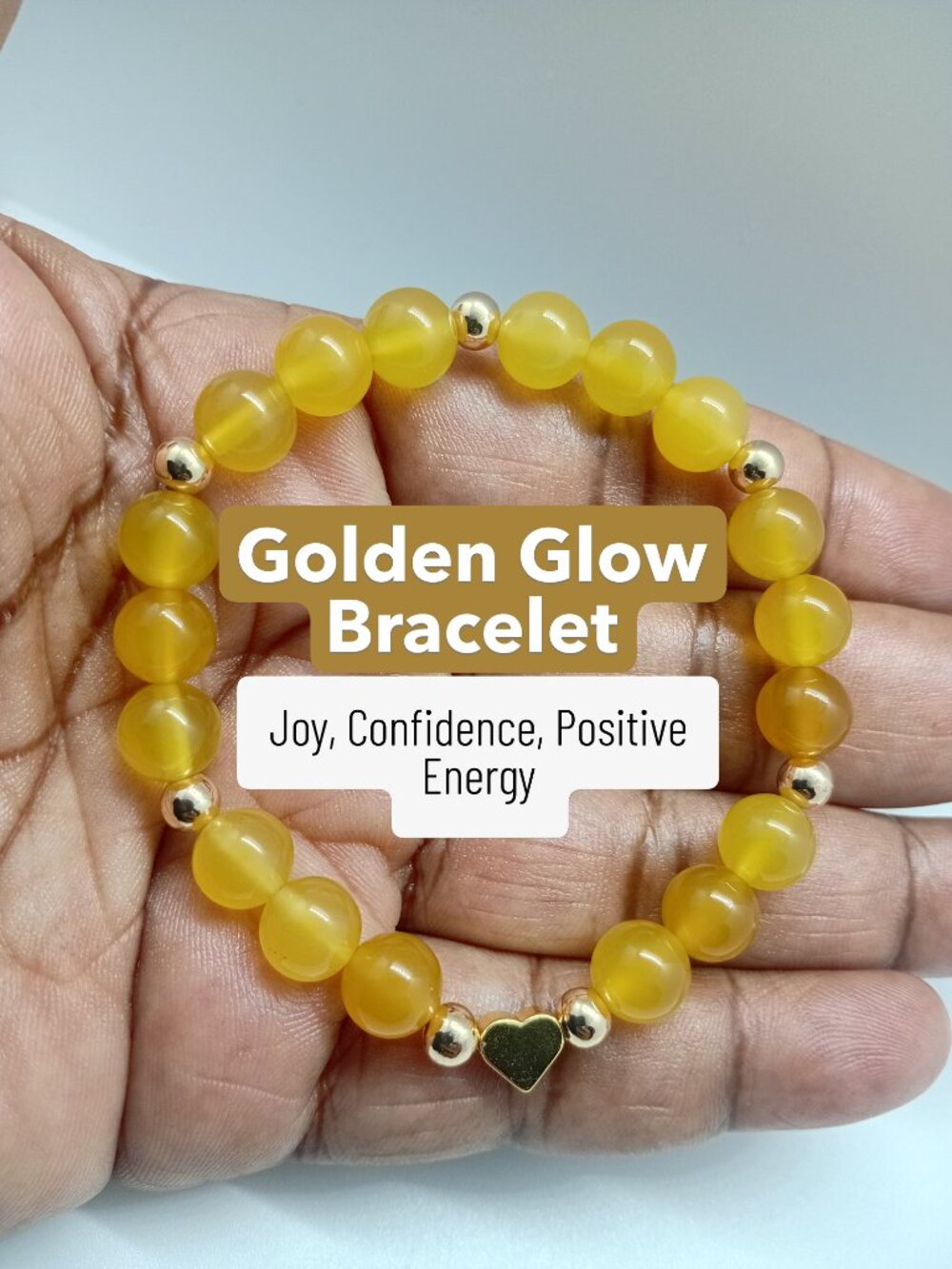 Yellow Agate & 14K Gold Filled Bracelet | Confidence, Focus & Success Energy